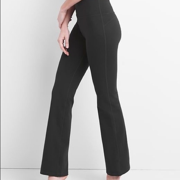 GAP Pants - Gap body sports performance black flare pants S